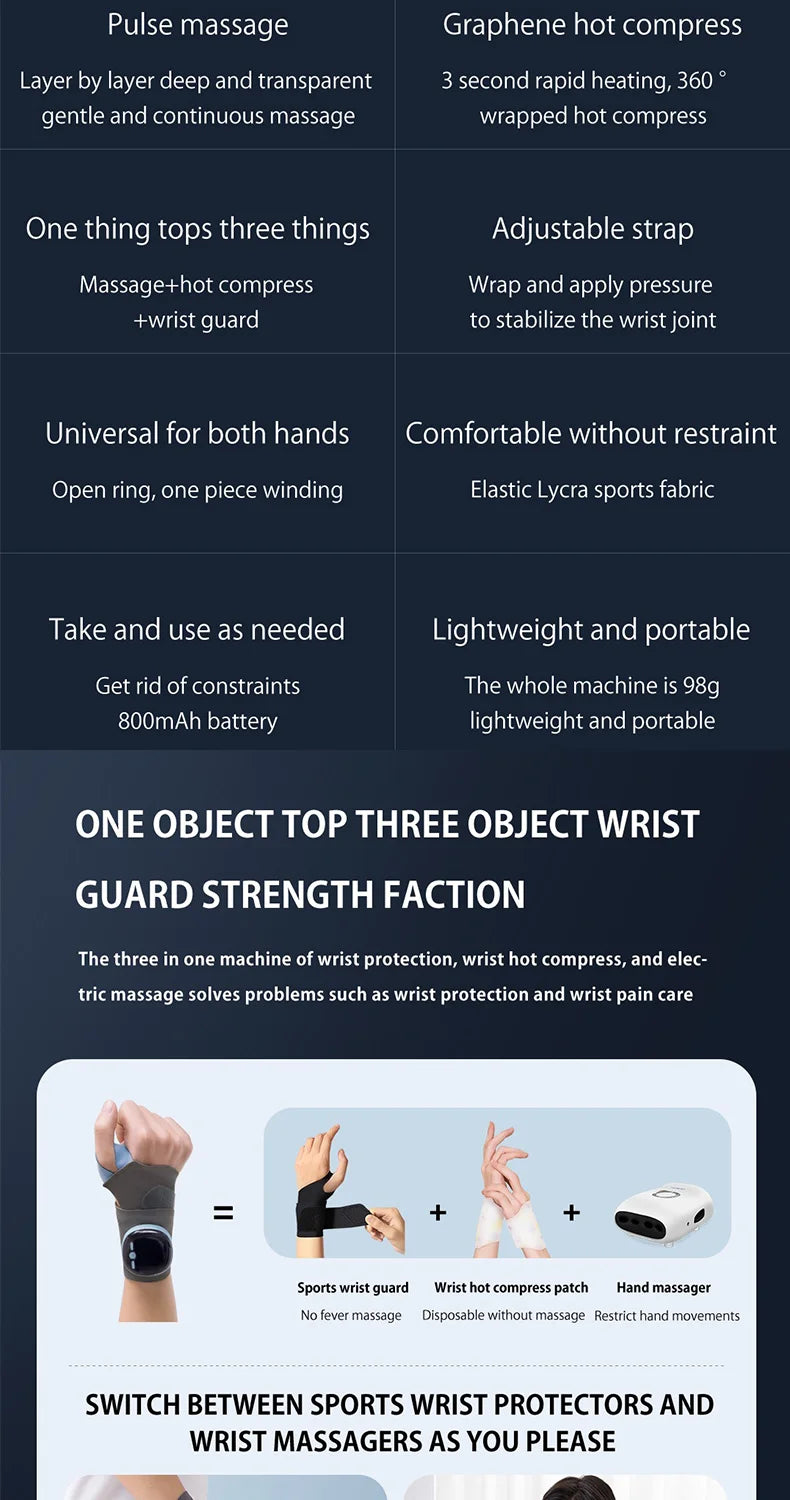 EMS Heated Wrist Massager
